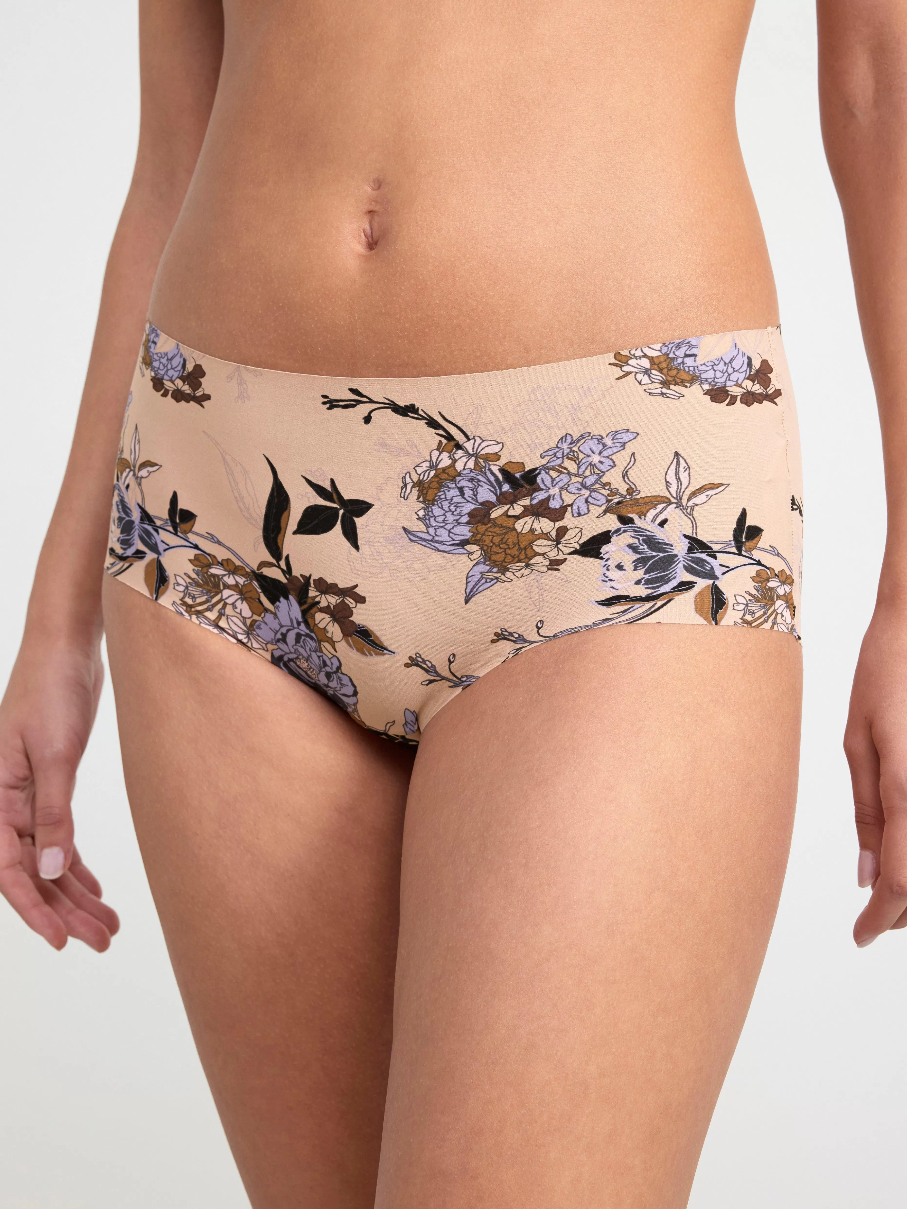 Dam Lindex 3-Pack Trosor Med Normalhog Midja Och Blommor