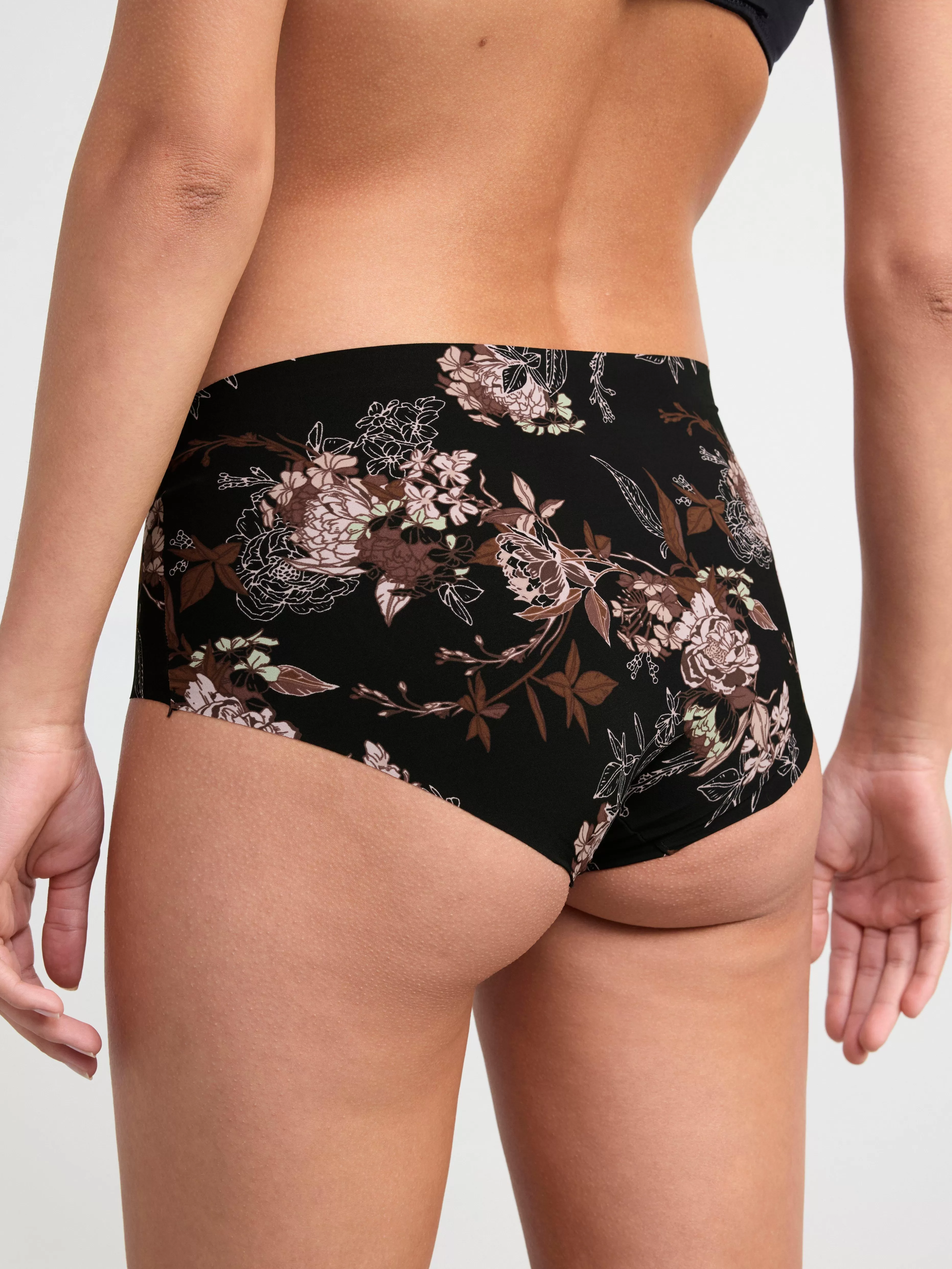 Dam Lindex 3-Pack Trosor Med Normalhog Midja Och Blommor
