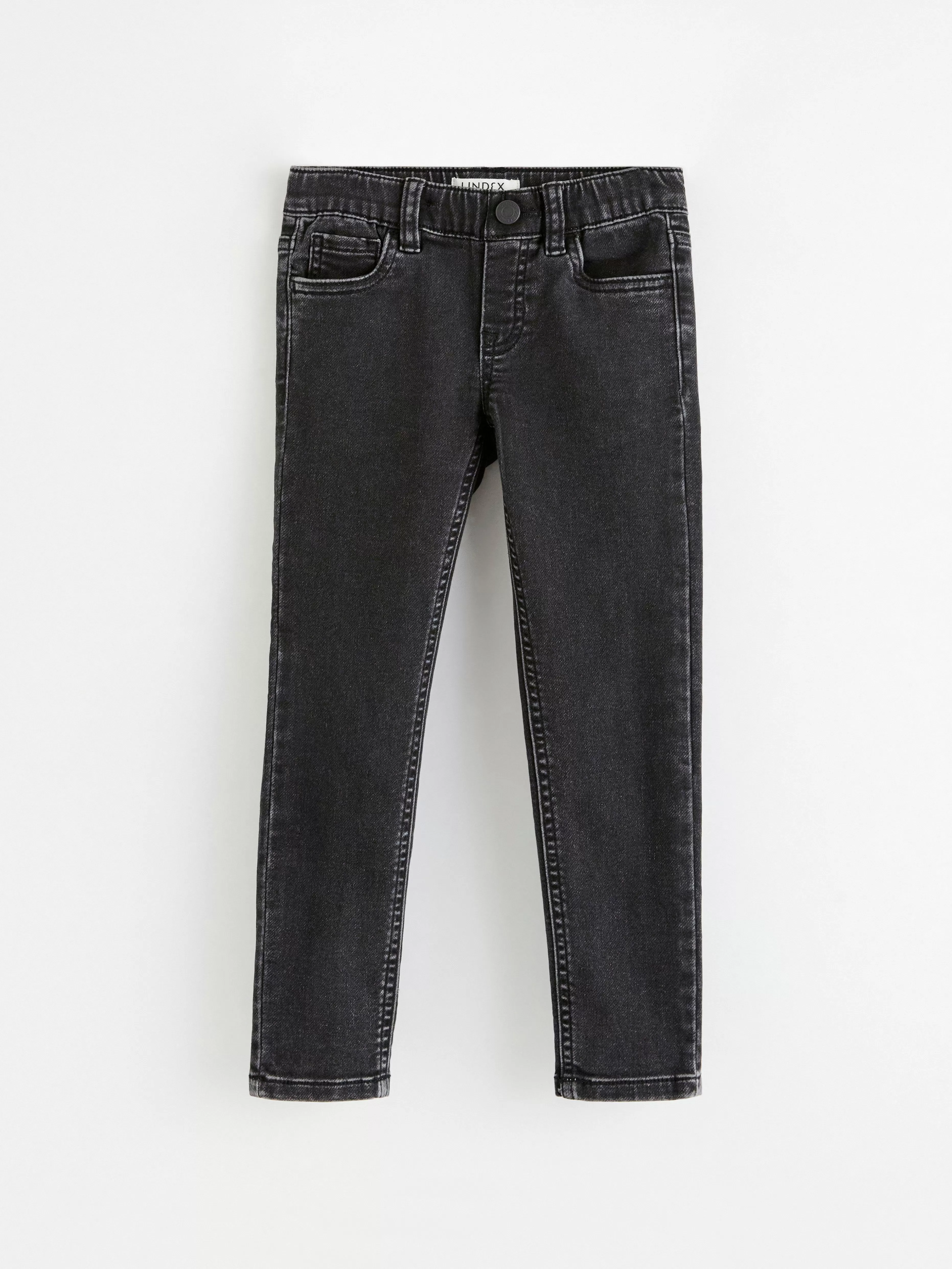 Barn Lindex Sam Superstretchiga Pull-Up-Jeans Med Slim Fit Och Normalhog Midja