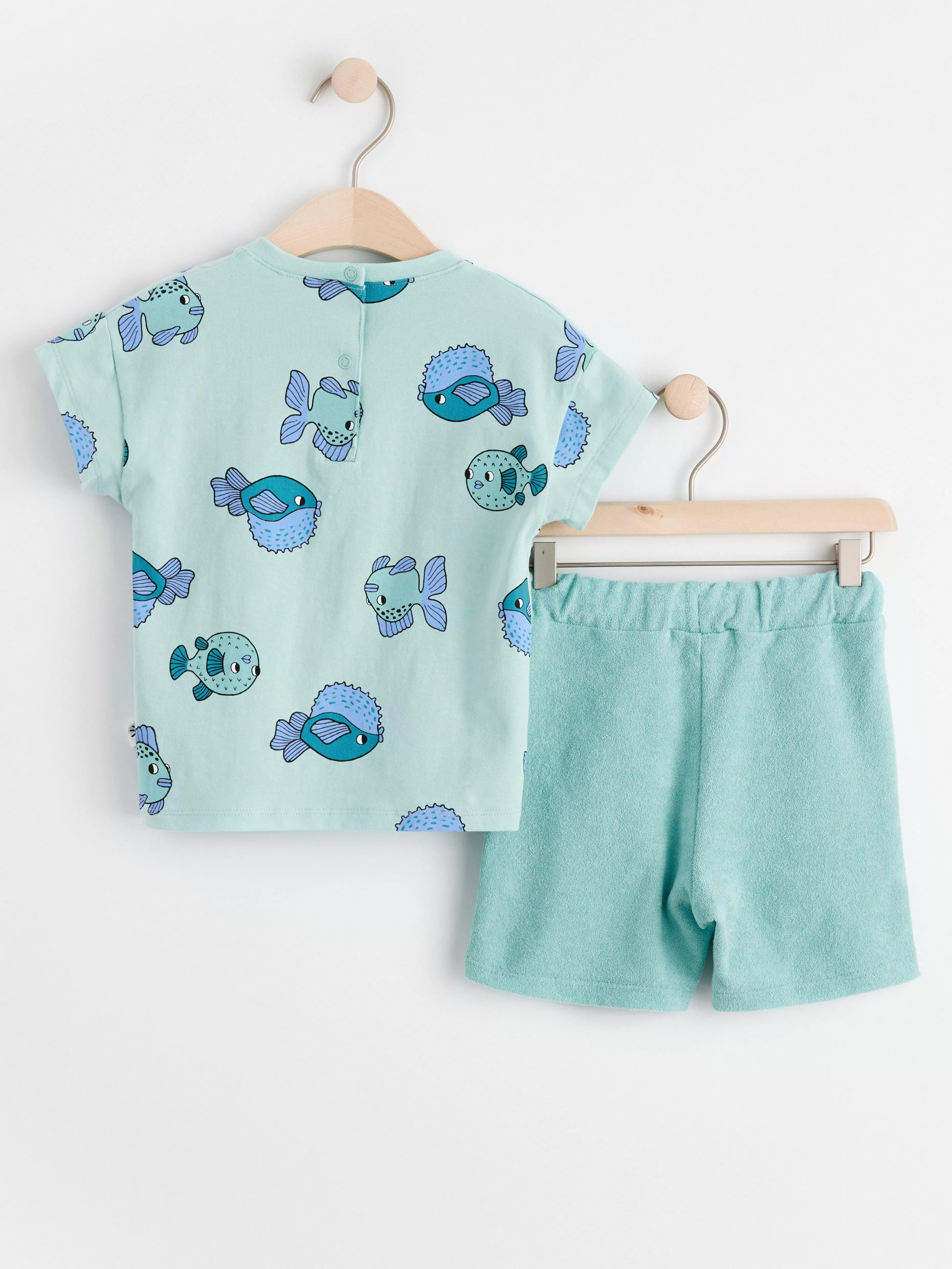 Bebis Lindex Set Med Topp Och Frotteshorts