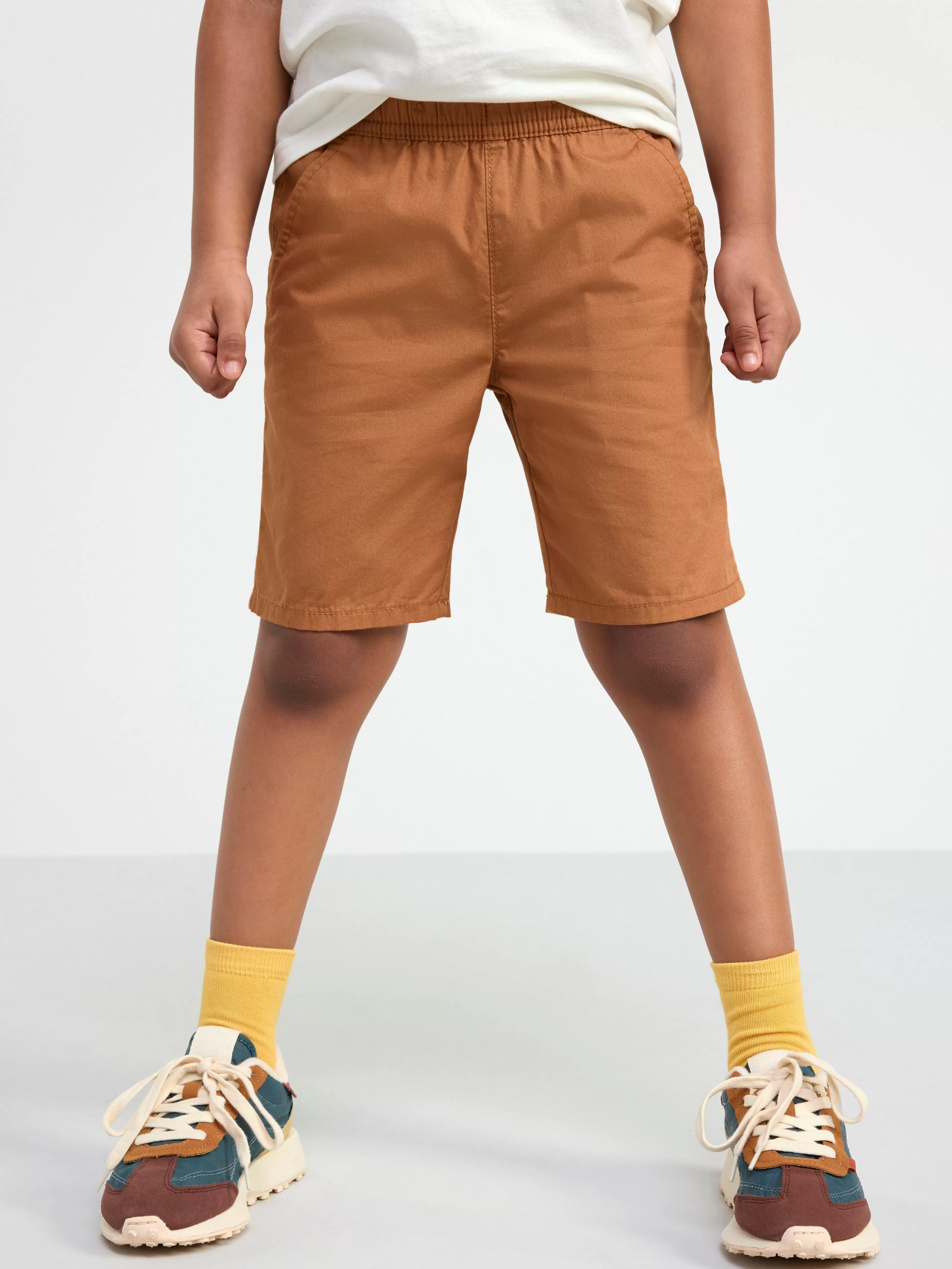 Barn Lindex Sven Poplinshorts Med Raka Ben Och Normalhog Midja