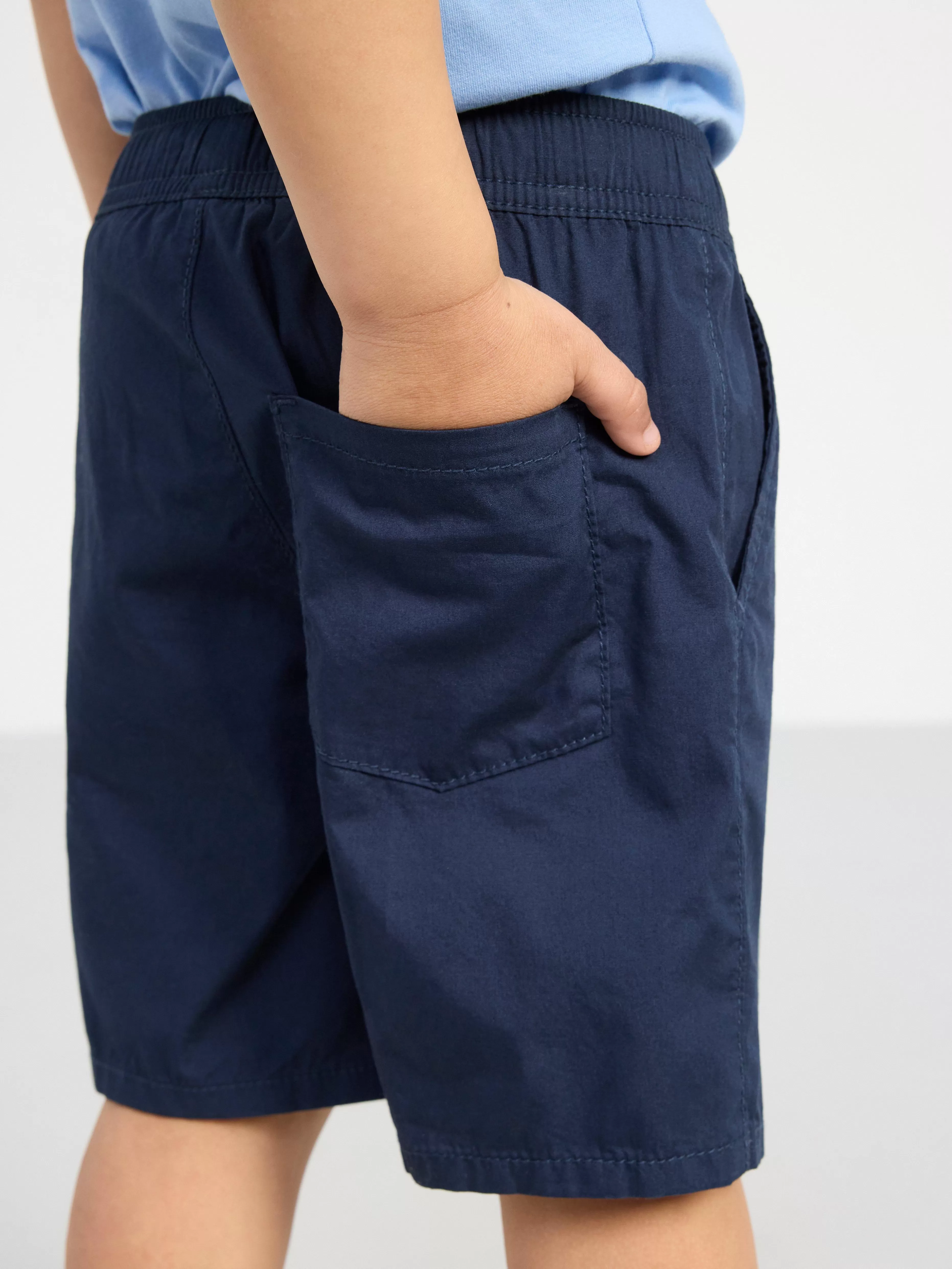 Barn Lindex Sven Poplinshorts Med Raka Ben Och Normalhog Midja
