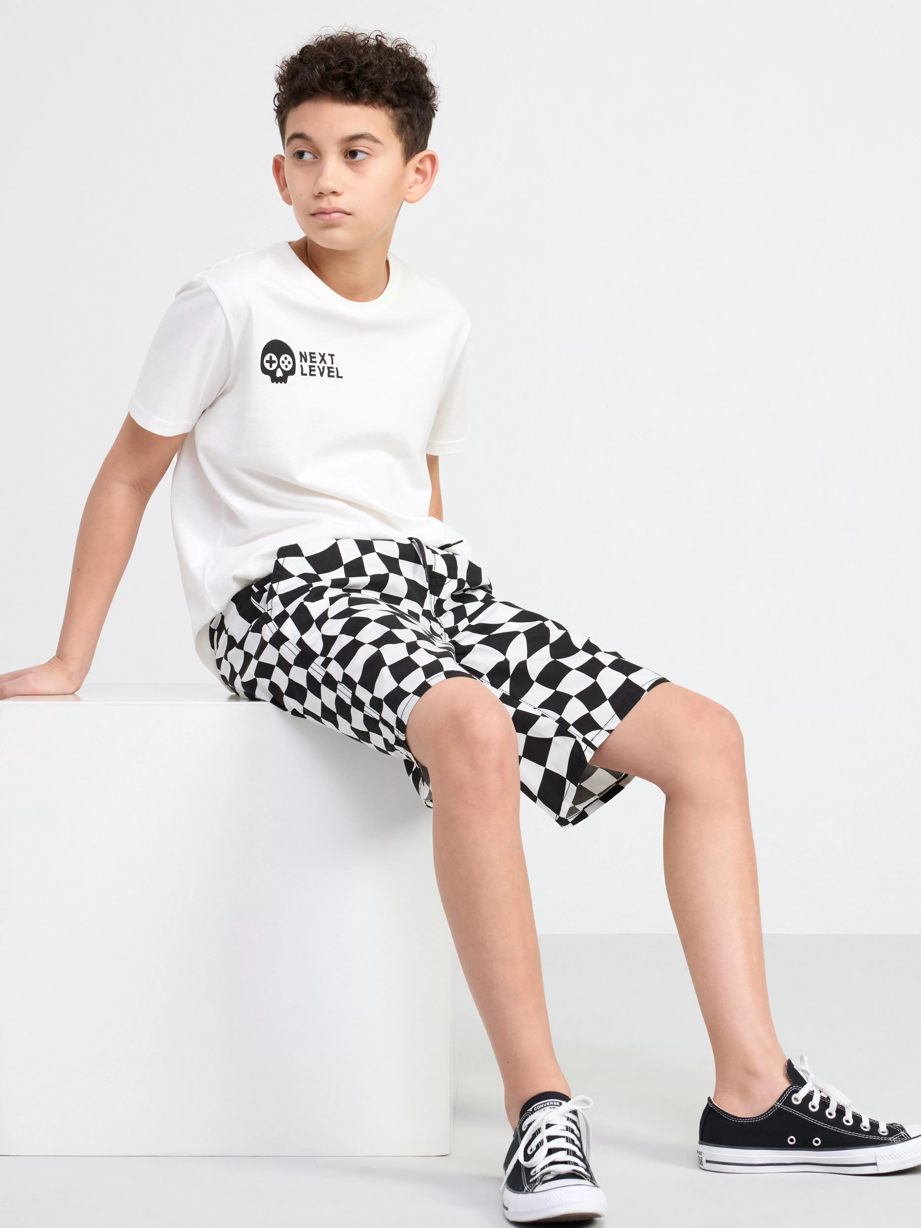 Barn Lindex Vilgot Shorts Med Normalhog Midja Och Vida, Raka Ben